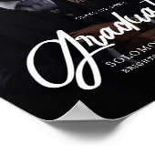 Modern Script Photo  Graduate Welcome sign ポスター (角)