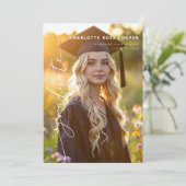 Modern Script Photo Graduation Announcement 案内状 (スタンド正面)