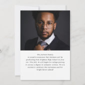 Modern Script Photo High School Graduation  案内状 (裏面)