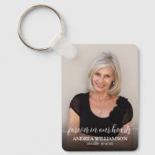 Modern Script Photo Memorial Forever in our Hearts キーホルダー (正面)