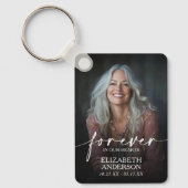 Modern Script Photo Memorial Forever in our Hearts キーホルダー (正面)