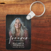 Modern Script Photo Memorial Forever in our Hearts キーホルダー (裏面)