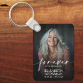Modern Script Photo Memorial Forever in our Hearts キーホルダー (正面)