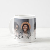 Modern Script Photo Sisters Gift コーヒーマグカップ (正面左)