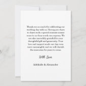 Modern Script Photo Wedding サンキューカード (裏面)