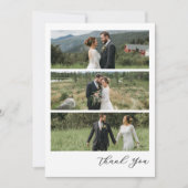 Modern Script Photo Wedding サンキューカード (正面)