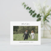 Modern Script Photo Wedding ポストカード (スタンド正面)