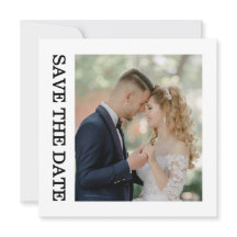 Modern Script Photo Wedding Save The Date