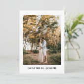 Modern Script Photo Wedding Save The Date 招待状 (スタンド正面)