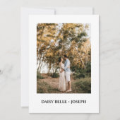 Modern Script Photo Wedding Save The Date 招待状 (正面)