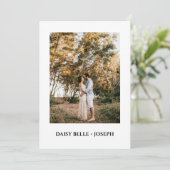 Modern Script Photo Wedding Save The Date 招待状 (スタンド正面)