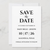 Modern Script Photo Wedding Save The Date 招待状 (裏面)