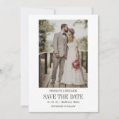 Modern Script Photo Wedding Save The Date 招待状 (正面)