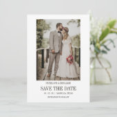 Modern Script Photo Wedding Save The Date 招待状 (スタンド正面)