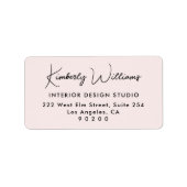 Modern Script Professional Business Return Address ラベル (正面)