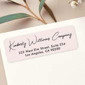 Modern Script Professional Business Return Address ラベル