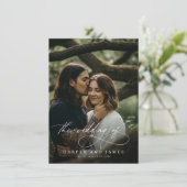 Modern Script QR Code Boho Minimalist Wedding 招待状 (スタンド正面)