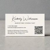 Modern Script QR Code Professional 名刺