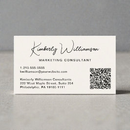 Modern Script QR Code Professional 名刺