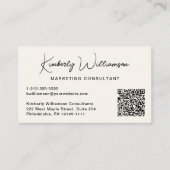 Modern Script QR Code Professional 名刺 (正面)