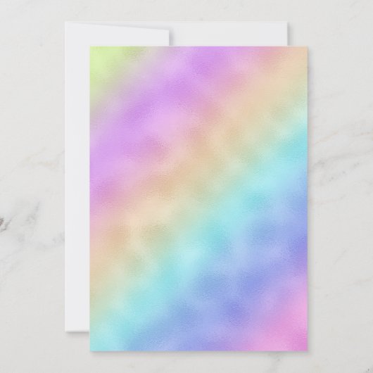 Modern Script Rainbow Pastel Client Appreciation サンキューカード (裏面)