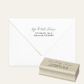 Modern Script Return Address Rubber Stamp ラバースタンプ