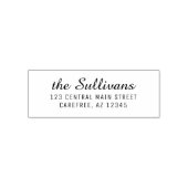 Modern Script Return Address Stamp for Invitations セルフインキングスタンプ (デザイン)
