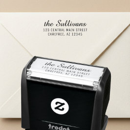 Modern Script Return Address Stamp for Invitations セルフインキングスタンプ