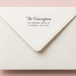 Modern Script Return Home Address セルフインキングスタンプ