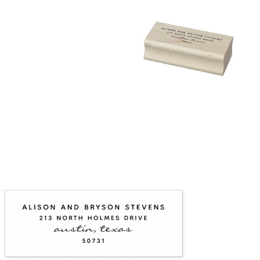 Modern Script Sans Serif Absenderstempel ラバースタンプ (押印)