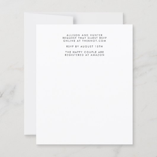 Modern Script Save the Date (裏面)