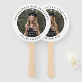 Modern Script Senior Photo Graduation  ハンドファン (正面&裏面)