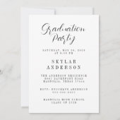 Modern Script Senior Photo Graduation  招待状 (裏面)