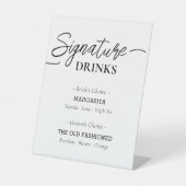 Modern Script Signature Drinks Party 台座サイン (正面)