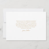 Modern Script Simple Graduation サンキューカード (裏面)