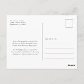 Modern Script Simple Photo Graduation Announcement ポストカード (裏面)