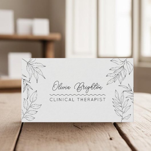 Modern Script Simple Therapist 名刺