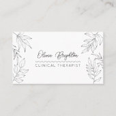 Modern Script Simple Therapist 名刺 (正面)