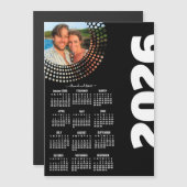 Modern Script Stylish 2026 Calendar Photo Magnet  (正面/裏面)