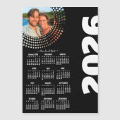 Modern Script Stylish 2026 Calendar Photo Magnet  (正面)