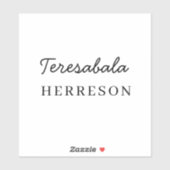 Modern Script Stylish Monogram Design シール (シート)