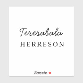 Modern Script Stylish Monogram Design シール
