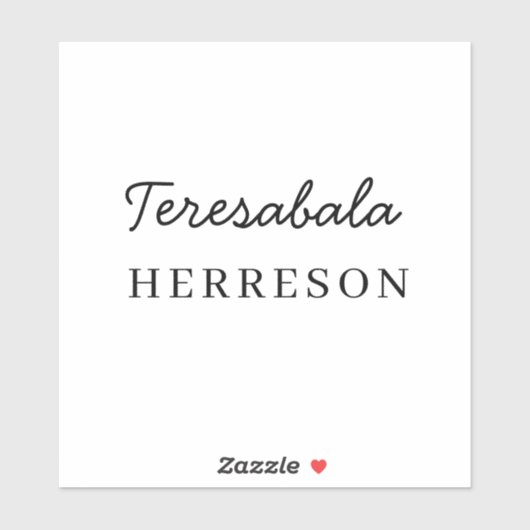 Modern Script Stylish Monogram Design シール (シート)