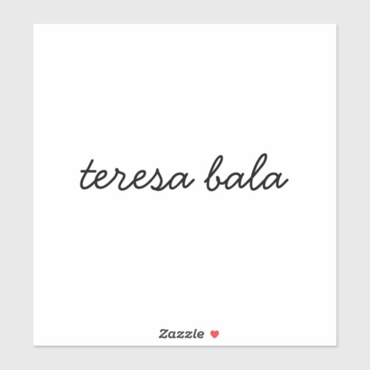 Modern Script Stylish Monogram Design シール (シート)