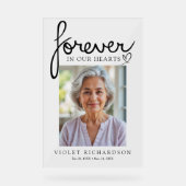 Modern Script Sympathy Photo Memorial アクリルサイン (正面)