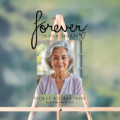 Modern Script Sympathy Photo Memorial アクリルサイン (ニュートラル)