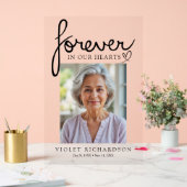 Modern Script Sympathy Photo Memorial アクリルサイン (ウェディング)