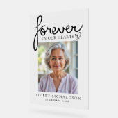 Modern Script Sympathy Photo Memorial アクリルサイン (傾斜)