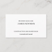Modern Script Typography Business Card 名刺 (正面)