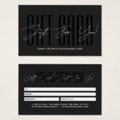 Modern script typography business gift card  (正面&裏面)